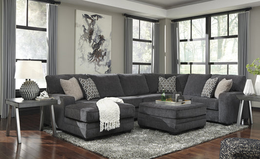 Tracling - Slate - LAF Corner Chaise, Armless Loveseat & RAF Sofa Sectional