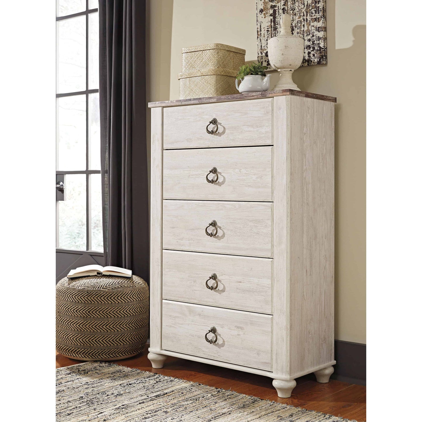 Willowton - Two-tone - Five Drawer Chest