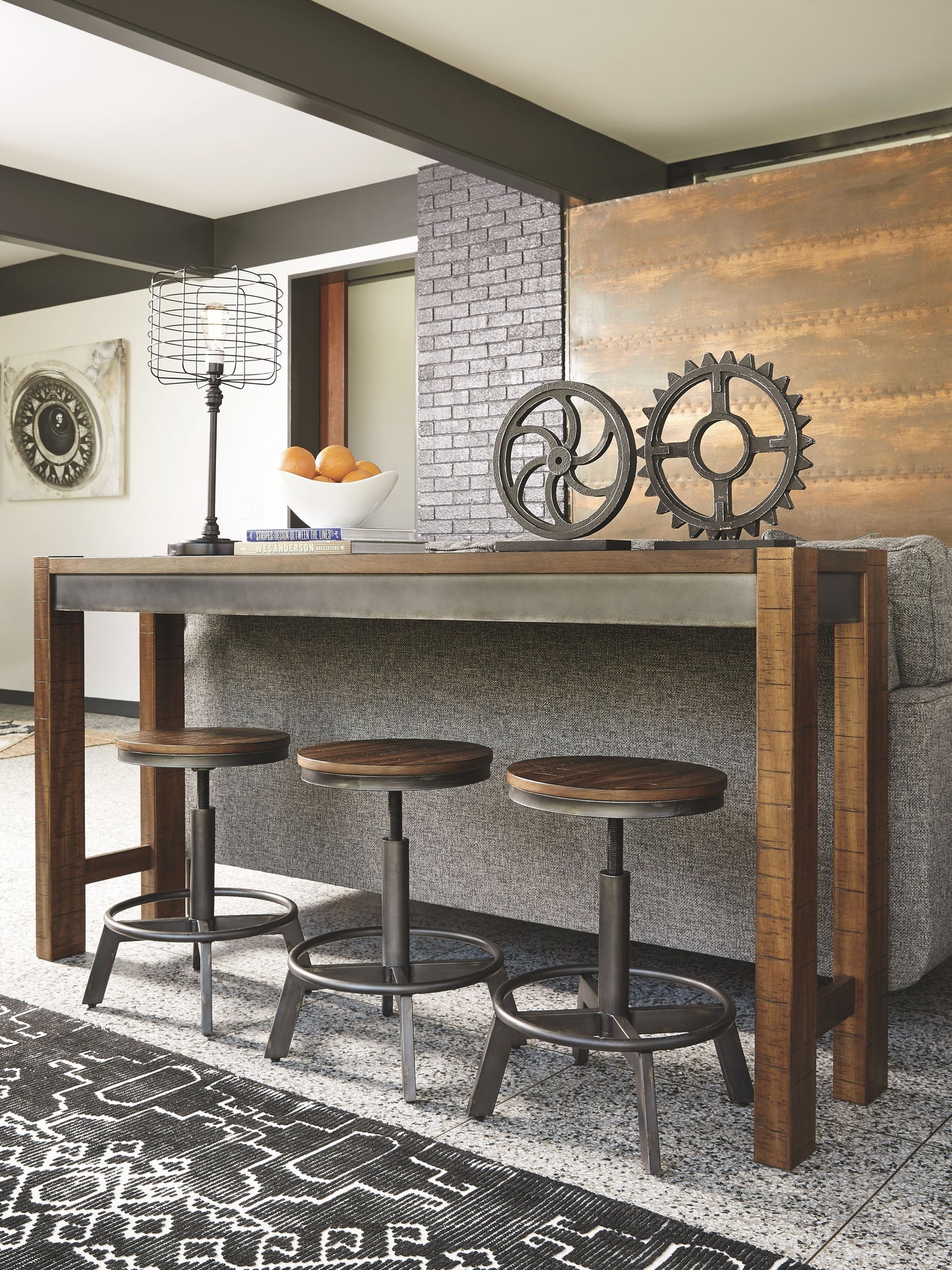 Torjin - Brown/Gray - Long Counter Table