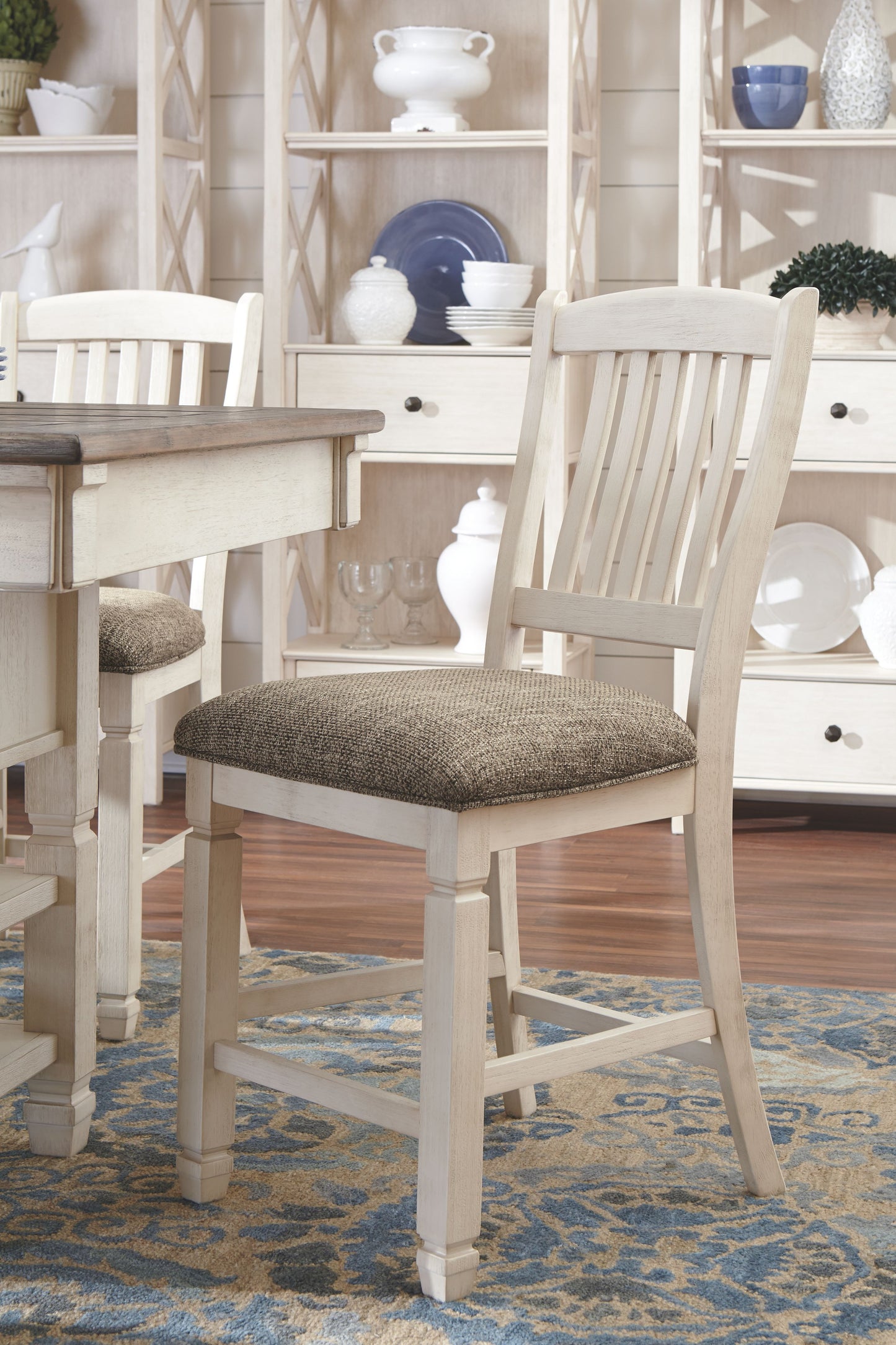 Bolanburg - Two-tone - Upholstered Barstool (2 count)