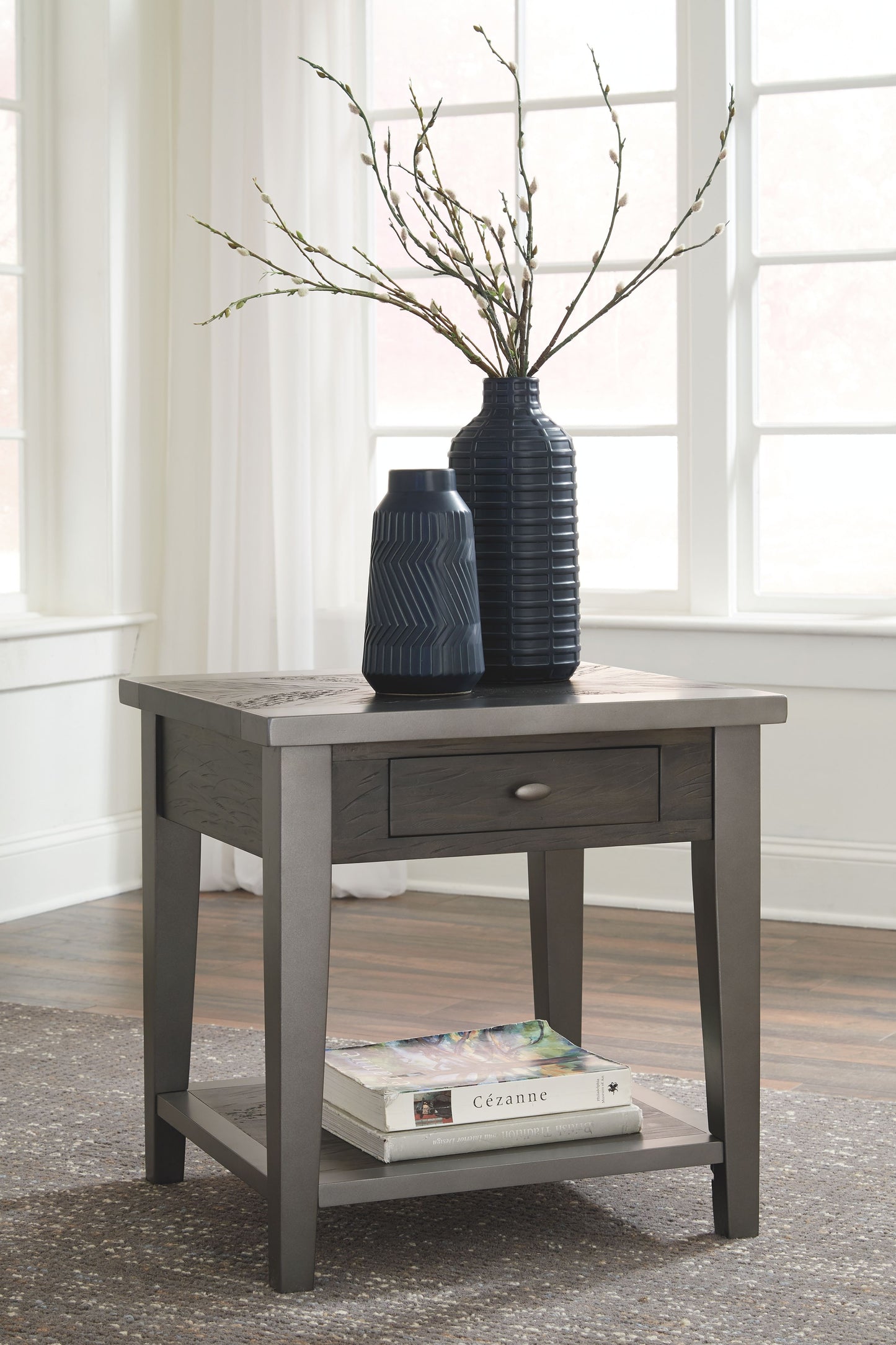 Branbury - Grayish Brown - Rectangular End Table