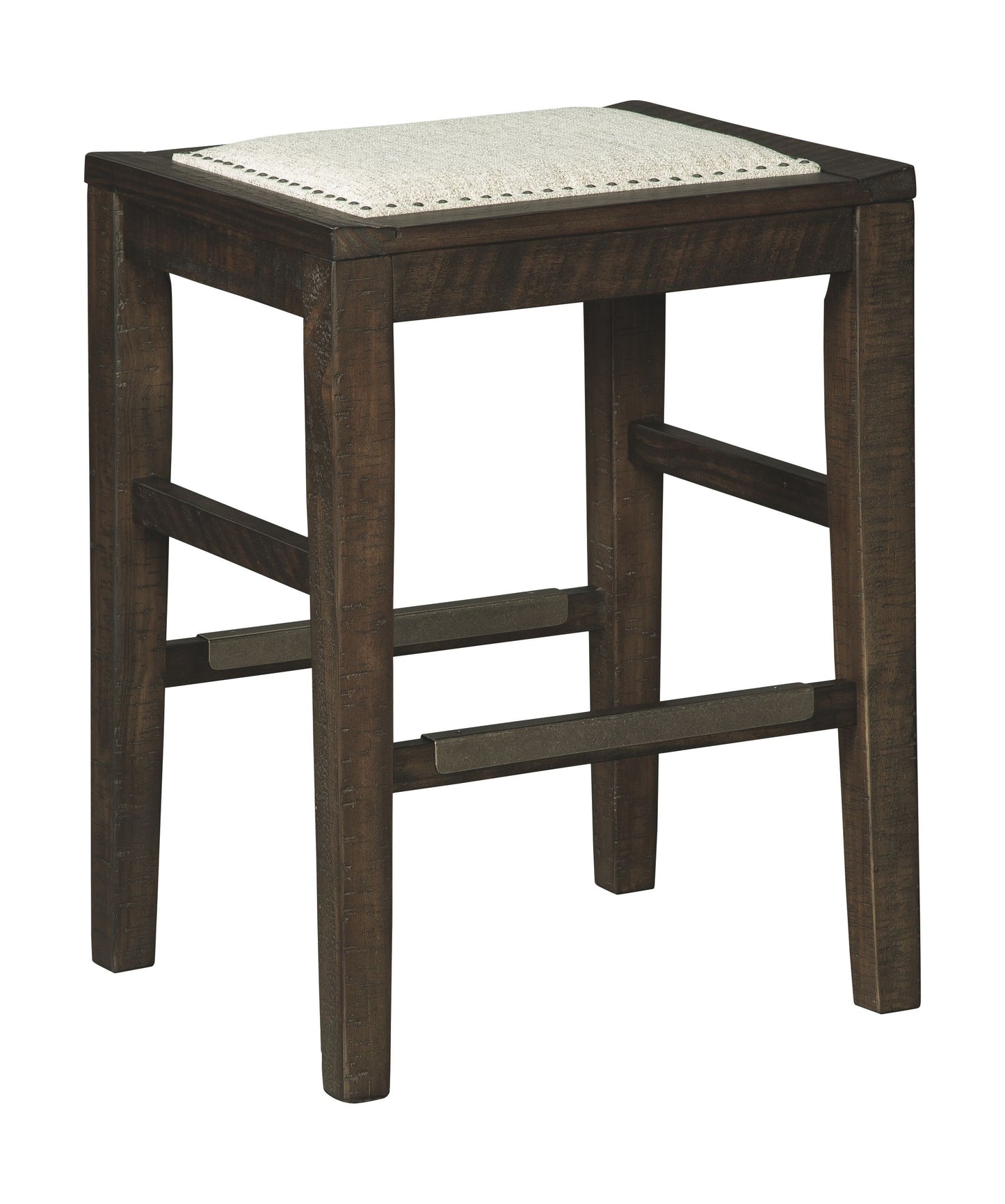 Hallishaw - Dark Brown - Upholstered Stool