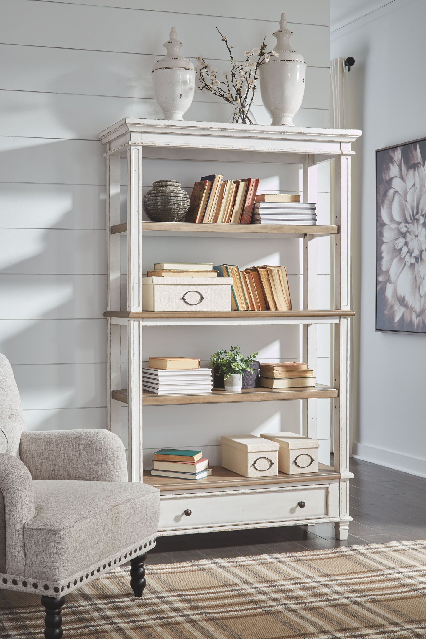 Realyn - Brown/White - Bookcase