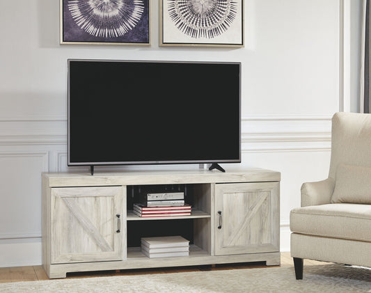 Bellaby - Whitewash - LG TV Stand w/Fireplace Option